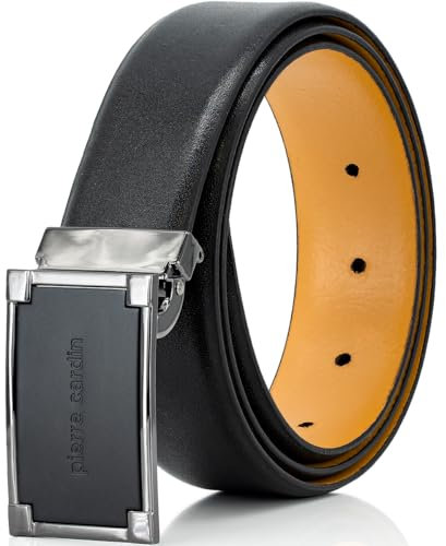 Pierre Cardin Anzug-Gürtel Herren 35 mm Rindleder schwarz, Farbe/Color:schwarz, Size US/EU:Bundweite 90 cm Gesamtlänge 105 cm W 35.5 L