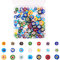 UR URLIFEHALL Lot de 140 perles en verre soufflé Millefiori rondes et plates - Motif floral - Perles d'espacement en vrac pour la fabrication de bijoux