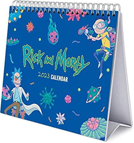 Grupo Erik Tischkalender 2023 - Rick & Morty Kalender 2023 Tischkalender - Tischkalender 2023 Quer Format - Tischkalender 2023 zum Aufstellen - FSC zertifiziert - Offizielle Lizenz