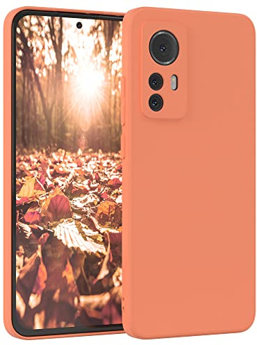 EAZY CASE - Silikonhülle für Xiaomi 12 Hülle Silikon Case Orange weich stoßfeste Handyhülle Schutzhülle mit Kameraschutz Dünn Premium Schutz Cover TPU Phone Bumper in Pastell Hellorange Matt