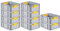 PROREGAL SuperSparSet 10x Eurobox NextGen Color | HxBxT 17x30x40cm | 16 Liter | Griffe gelb geschlossen | Glatter Boden | Eurobehälter, Transportbox, Transportbehälter, Stapelbehälter