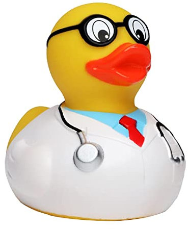 Schnabels Quietsche-Ente Professor - Geschenk für Geburt Geburtstag Namenstag Kinder Baby Freund-in Mädchen Junge - Spielzeug Bade-Ente Badewanne Deko