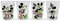 Silver Buffalo Mickey Minnie Rainbow Warp Mini-Glas-Set, 42,5 ml, 4 Stück