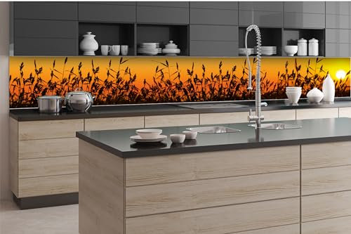 Dimex Küchenrückwand Folie Selbstklebend Schilf I 350 x 60 cm | Klebefolie - Dekofolie - Spritzschutz für Küche | Made in EU
