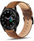 Tuocal Kompatibel für Samsung Galaxy Watch 7/6/5/4 Armband - 20mm Leder für 40mm/44mm/Classic/Pro Modelle - Retro Walnuss Damen
