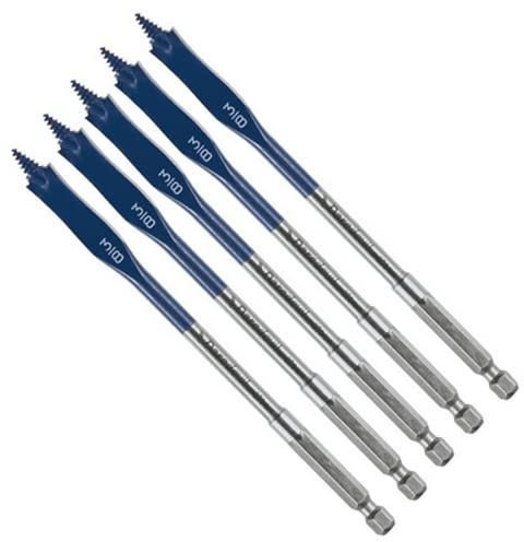 Tolxh Paquete de 5#DSB1003B 3/8 pulgadas x 6 pulgadas. Broca de pala Daredevil (a granel), pieza de repuesto para Bosch