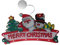 BFYDOAA Beleuchtete Weihnachts-Fensterdekorationen, Doppelseitiges Schild „Merry Christmas“, Zum Aufhängen, Weihnachtsmann-Silhouette für Tür/Wand/Kamin/Weihnachtsbaum