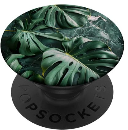 Monstera-Blätter grün PopSockets Klebender PopGrip