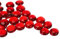 QUARKZMAN Perle Vetro, 36pz Pietre Preziose Vetro Piatto Trasparenti Rosso Scuro 0,44 Libbre (0,67-0,87) Biglie Vetro Ciottoli per Riempitivi Vasi Decorazioni Acquari Artigianato Fai-da-Te