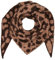 FRAAS Tuch für Damen - 40 x 132 cm - Strickschal mit Leo-Print - Strick-Stola warm und weich - für die kalte Jahreszeit - Sustainability Edition Camel
