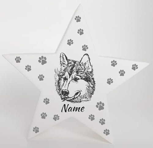 Bambinella LED Leuchte Nachlicht - Husky - Deko - 11,5cm x 11cm x 4cm