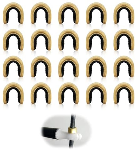 20 pièces Bowstring Nocks Buckle Clips Bowstring Nocking Point Bow String Buckle Clip Boucle en Laiton Cordes d'arc Clip Bowstring Nock Point Accessoires Tir à l'arc pour Arc à Poulies Arc Classique
