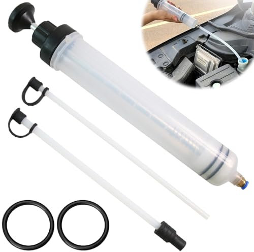 DAJASD Pompa di aspirazione dell'olio, 500 ml, pompa dell'olio, pompa a mano, con 2 tubi e un paio di anelli di ricambio, pompa di aspirazione, siringa dell'olio per motore, trasmissione, olio