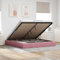 IKAYAA Letto Matrimoniale 160x200 con Contenitore Letto Imbottito Letto Matrimoniale Rete Letto Contenitore Rete a Doghe in Legno-Rosa-160 x 200 cm