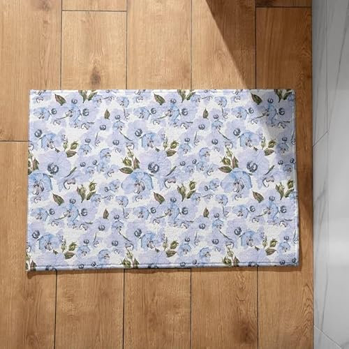 Ethereval External Doormat Floor Mats For House Outdoor Entrance Flower Art Door Mat Outdoor Entrance Long Bathroom Mat Runner 40x60cm