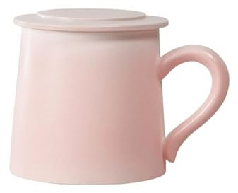 HLHLOP777 Tazas de Cafe Pink Ceramic Coffee Mug with Lid, Set of 1 Mug Capacity 11.5 oz Ideal for Home Use or Gifting to Friends Taza de café