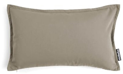 mokebo® Outdoor Kissen 'Das Ruhepolster' 2er-Set, (50x30cm) Terrassendeko, Sofakissen oder Kissen für Balkon, Terasse oder Garten, Dekokissen Bezug aus feinem Outdoorstoff in Taupe