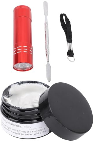 ASHATA Le Mastic de Durcissement de Lumière UV pour les Réparations et les Détails du Kit de Modèle, 50g, Kit de Remplissage de Réparation de luminosité de luminosité à Pâte Rapide à