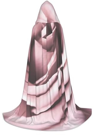 Zkzbdplk Rose Close Up stampato lungo mantello con cappuccio per adolescenti cosplay ruolo partito festival costumi di Halloween