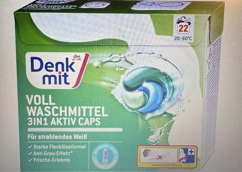 Denkmit Vollwaschmittel 3in1 Aktiv Caps, 22 Wl