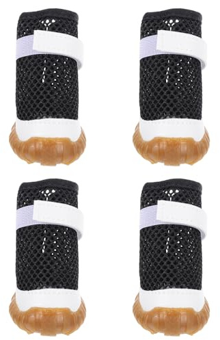 iplusmile 4 Stück-Pack Hundeschuhe PVC aus Mesh, Atmungsaktive, für Sommer