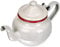 Ibili Teapot 0,5 l of Enamelled Steel in White/red, 10 x 17 x 10 cm