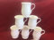 Set of 6 White Bone China Mugs (Bulbous) No Backstamp Sold by Just China