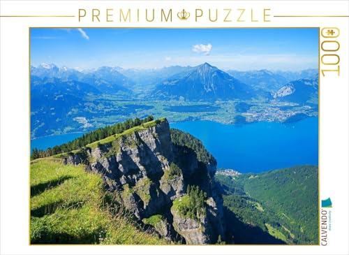 CALVENDO Puzzle Blick vom Niederhorn auf den Thunersee | 1000 Teile Lege-Größe 64 x 48 cm Foto-Puzzle für glückliche Stunden
