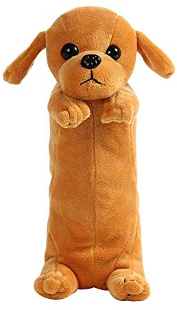 Suneast Cartoon Plüsch Hund Federmäppchen Niedlichen Mäppchen Single Fach Federtasche mit Reißverschlüss und Schnalle Stifte Etui Kosmetiktasche für Schule Büro Schulbedarf - Stil 5