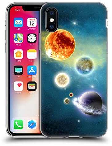 Head Case Designs Offizielle Simone Gatterwe EIN Neues Sonnensystem Planeten Gel Handyhülle Hülle [Militärischer Schutzgrad] Kompatibel mit Apple iPhone X/iPhone XS