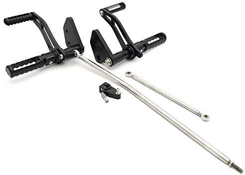 TARAZON Support de repose-pieds pour Harley Davidson Dyna Street Bob Low Rider Super Glide FXDB FXDL FXD 2006-2018 Noir 22 cm