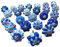 Ajuny Lot de 25 boutons en céramique peints à la main, bleu et blanc, divers motifs indiens, pour porte, tiroir, placard, armoire