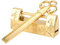 Porte de Style ancien chinois frappant Mini serrure traditionnelle de Style chinois et fleurs clés cadenas petite serrure(Or)