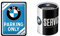 Nostalgic-Art PO26177 BMW – Parking Only Blue – Geschenk-Idee für Auto Zubehör Fans, Bunt, 15 x 20 cm & Retro Spardose, Sparschwein aus Metall, Bunt, 1 l