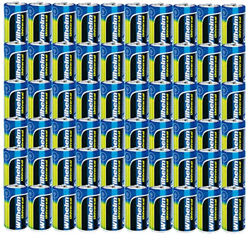 60 x Wilhelm Universal Baby Alkaline Batterien C LR14 1,5V