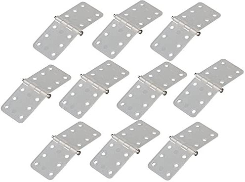 Mxfans RC Airplane Plane Pinned Hinges 0.43x0.98 RC Air Plane White Parts Replacement Pack of 10