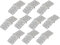 Mxfans RC Airplane Plane Pinned Hinges 0.43x0.98 RC Air Plane White Parts Replacement Pack of 10