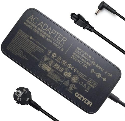 ADP-150CH B 150 W 20 V 7,5 A AC Adapter Ladegerät A18-150P1A kompatibel mit Asus Rog G531GT G731GT FX505GT FX705GT FX505DD FX505DT FX505DU FX705DT FX705DU Netzteil für Laptop