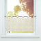 SCHOAL Scheibengardine Landhaus Bistrogardinen mit Schlaufen Küche Gardinen Transparent Stores Vorhänge Kurzgardine Bestickt Leinen Beige BxH 60x145cm 1 Stück
