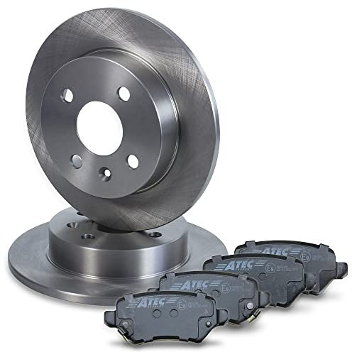 ATEC Germany Bremsenset Hinterachse inkl. Bremsscheiben Ø 240 mm Voll + Bremsbeläge Hinten Kompatibel mit OPEL ASTRA G (T98) (F35) (F70), ASTRA H (A04)(L70), MERIVA A (X03)