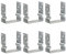 vidaXL 6X Pfostenträger U-Form Pfostenlasche U-Pfostenträger zum aufdübeln mit Sicke Feuerverzinkt Silbern 14x6x15cm Verzinkter Stahl