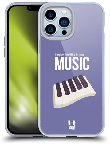 Head Case Designs Música Disfrute de Las Pequeñas Cosas Caso Funda de Gel Suave Compatible con Apple iPhone 13 Pro MAX