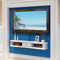 Meuble TV, Lowboard TV, Étagères flottantes, Console multimédia TV Murale, pour décodeurs câble Routeur Lecteur DVD, Étagères pour décodeur TV Production en Bois Massif./100Cm a/a