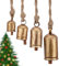 Vivanta Dekorative Kuhglocken mit Juteseil, Tür und Knauf, hängende Ornamente, riesige Metallglocken für Zuhause und Weihnachtsdekoration