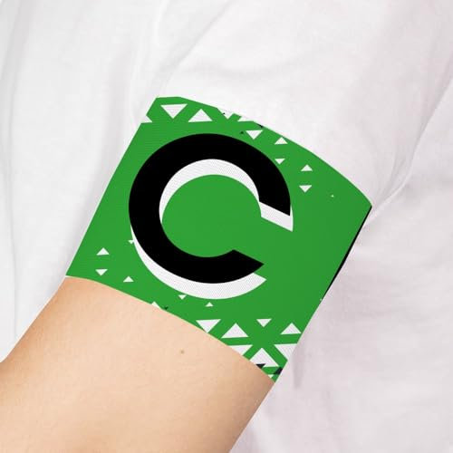 Wanapix | Kapitänsbinde Personalisierte | Armbinde mit Wappen/Foto | Armband für Fußball/Sportarten | Elastic - 26 x 6,5 cm (Kleinkind) | Grün