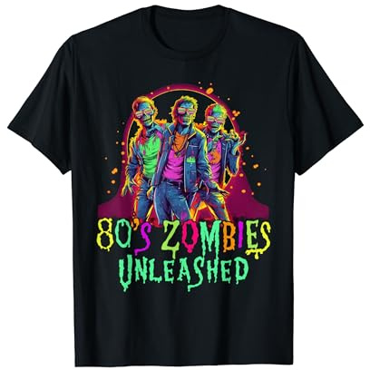 80's Zombies Unleashed 1980s Retro Style Halloween Zombie T-Shirt