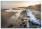 ARTLAND Wanddeko Leinwand Bilder Wandbild 60x40 cm Landschaften Wattenmeer Meer Strand Eis Nordsee Sonnenaufgang Sylt U4XS