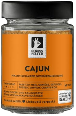 Bremer Gewürzhandel Cajun Gewürzmischung, gemahlen, intensiver scharfer Geschmack, ideal für Fleisch- und Fischgerichte, 75g im Glas