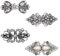 GXGM 4 Pièces Clips à Châle Chandail Vintage Clips,Broche Femme Vetement,Broches Et Pins pour emme,à Cardigan Cape Rétro Tourbillon Clips,à Cape Antiques Fermoir Clips