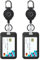 Uniclife Porte Badge Coulissant Porte-badge Vertical en Plastique avec Porte Clés Rétractable Enrouleur de badge jusqu'à 226 g porte carte navigo pour d'École d'Bureau cartes d'identité, 2 Paquets